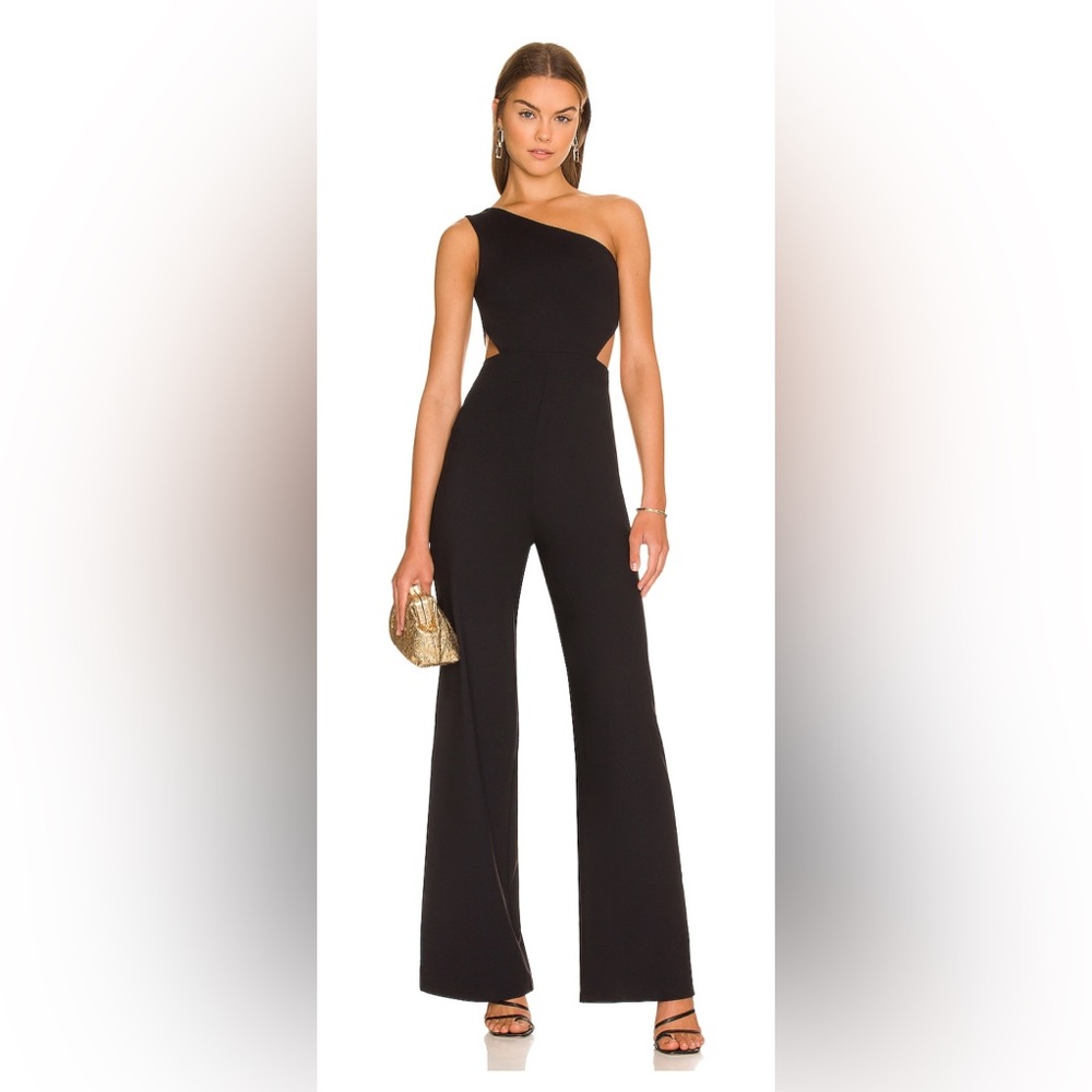 Susana Monaco Elegant Black One-Shoulder Jumpsuit